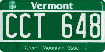 VT license plate CCT648