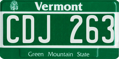 VT license plate CDJ263