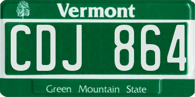 VT license plate CDJ864