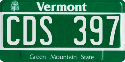 VT license plate CDS397