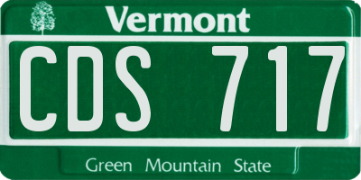 VT license plate CDS717