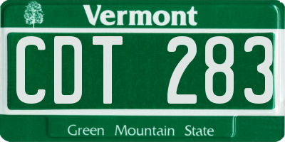 VT license plate CDT283