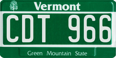VT license plate CDT966