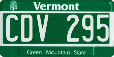 VT license plate CDV295