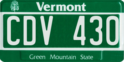 VT license plate CDV430