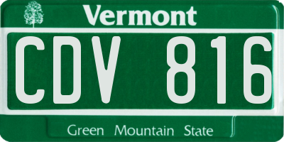 VT license plate CDV816