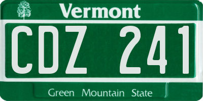 VT license plate CDZ241