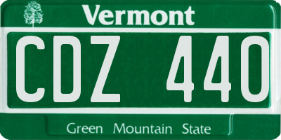 VT license plate CDZ440
