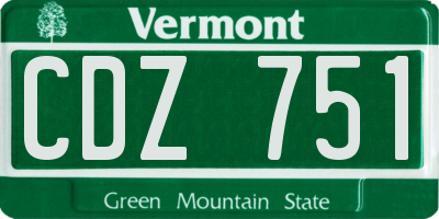 VT license plate CDZ751
