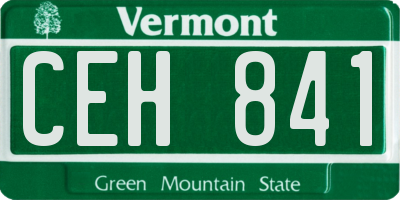 VT license plate CEH841