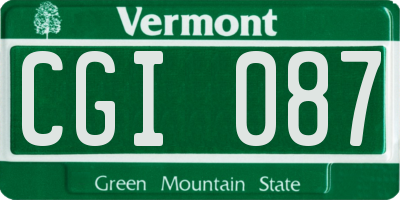 VT license plate CGI087