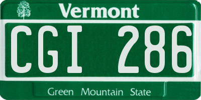 VT license plate CGI286