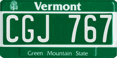 VT license plate CGJ767