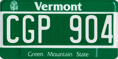 VT license plate CGP904
