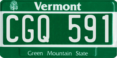 VT license plate CGQ591