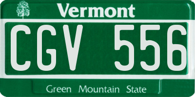 VT license plate CGV556