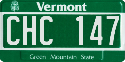 VT license plate CHC147