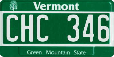 VT license plate CHC346