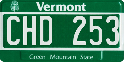 VT license plate CHD253