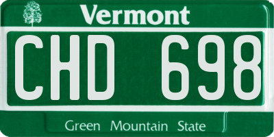 VT license plate CHD698