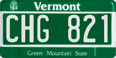 VT license plate CHG821