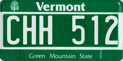 VT license plate CHH512