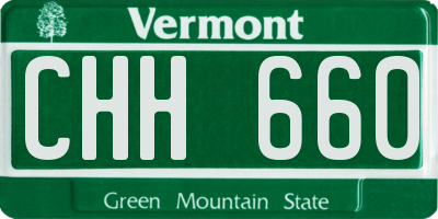 VT license plate CHH660