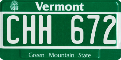 VT license plate CHH672