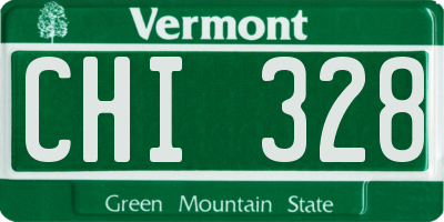VT license plate CHI328