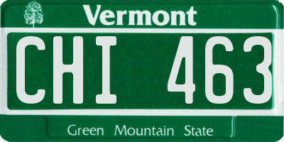 VT license plate CHI463