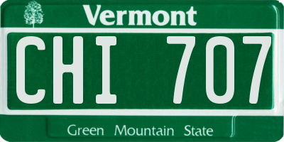 VT license plate CHI707