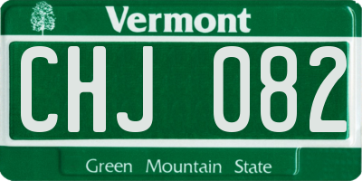 VT license plate CHJ082
