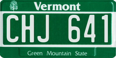 VT license plate CHJ641
