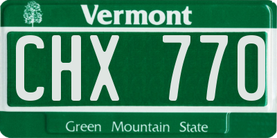 VT license plate CHX770