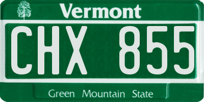 VT license plate CHX855