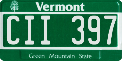 VT license plate CII397