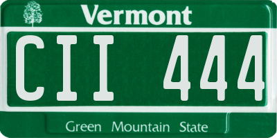 VT license plate CII444
