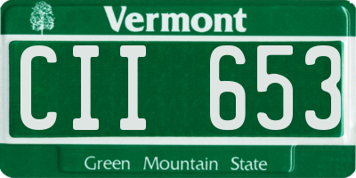 VT license plate CII653