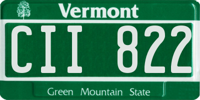 VT license plate CII822