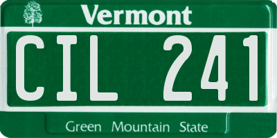 VT license plate CIL241