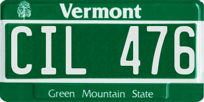VT license plate CIL476