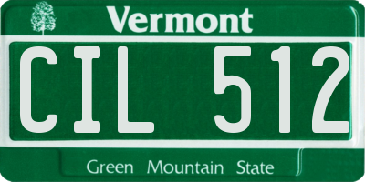 VT license plate CIL512