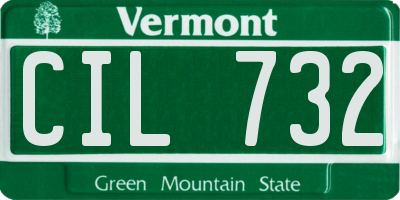 VT license plate CIL732