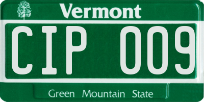 VT license plate CIP009