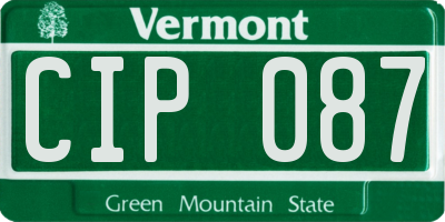 VT license plate CIP087