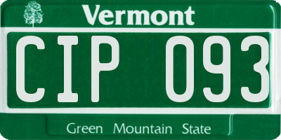 VT license plate CIP093