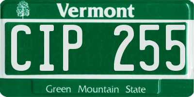 VT license plate CIP255