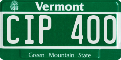 VT license plate CIP400