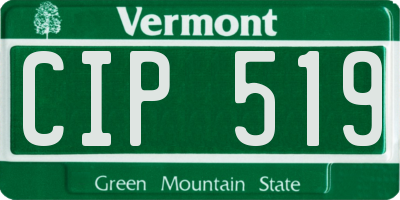 VT license plate CIP519