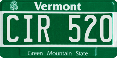 VT license plate CIR520